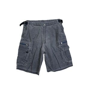 VTG Kuhl Alfwear KuhlDry Black Cargo Shorts Outdoor Camping Hiking Men Sz Medium